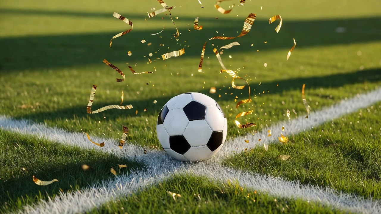 Pallone da calcio con monete e confezione regalo